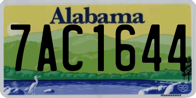 AL license plate 7AC1644