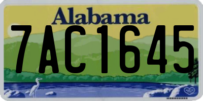 AL license plate 7AC1645