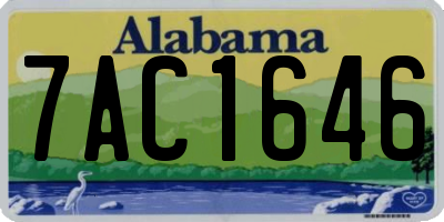 AL license plate 7AC1646