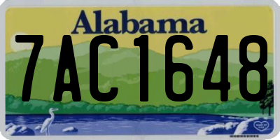 AL license plate 7AC1648