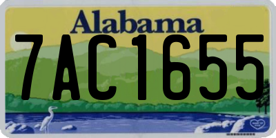 AL license plate 7AC1655