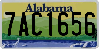AL license plate 7AC1656