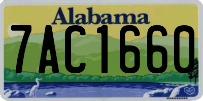 AL license plate 7AC1660