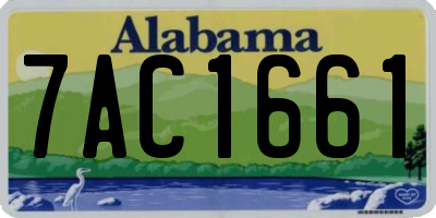 AL license plate 7AC1661
