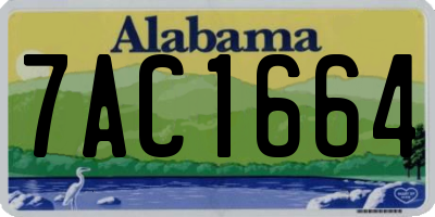 AL license plate 7AC1664