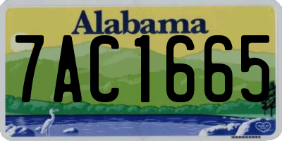 AL license plate 7AC1665