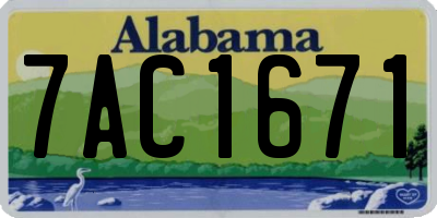 AL license plate 7AC1671