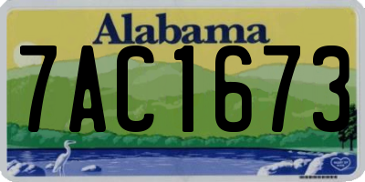 AL license plate 7AC1673