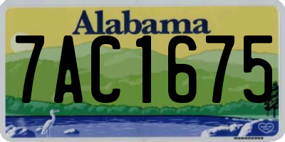 AL license plate 7AC1675