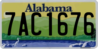 AL license plate 7AC1676