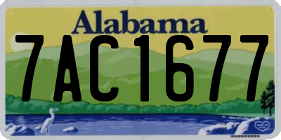 AL license plate 7AC1677