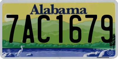 AL license plate 7AC1679