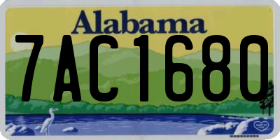 AL license plate 7AC1680