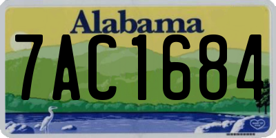 AL license plate 7AC1684