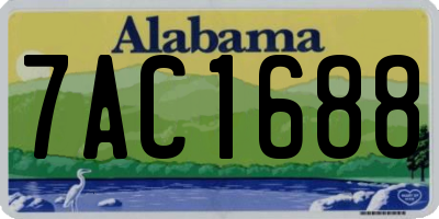 AL license plate 7AC1688