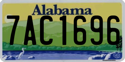 AL license plate 7AC1696