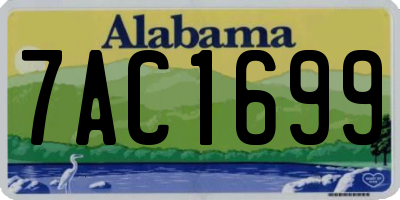 AL license plate 7AC1699