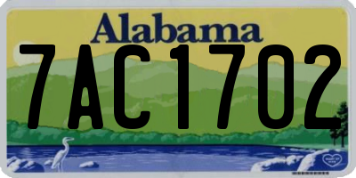 AL license plate 7AC1702