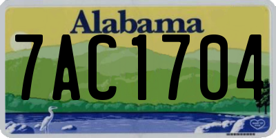 AL license plate 7AC1704