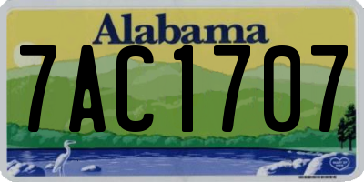 AL license plate 7AC1707