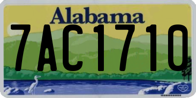 AL license plate 7AC1710