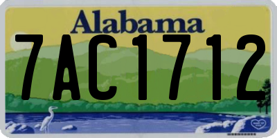 AL license plate 7AC1712