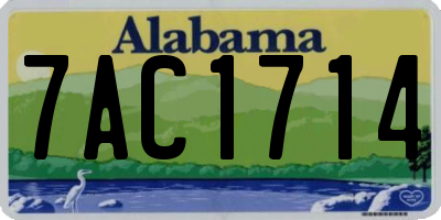 AL license plate 7AC1714