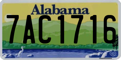 AL license plate 7AC1716