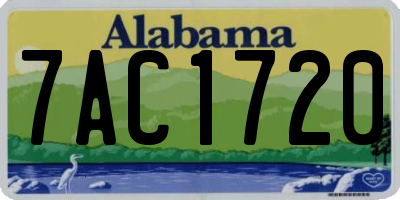 AL license plate 7AC1720