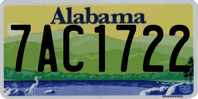 AL license plate 7AC1722