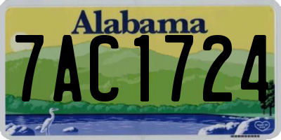 AL license plate 7AC1724