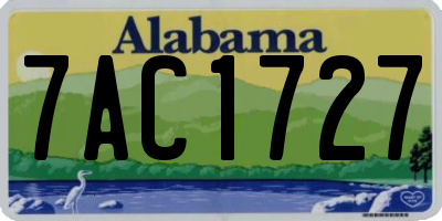 AL license plate 7AC1727