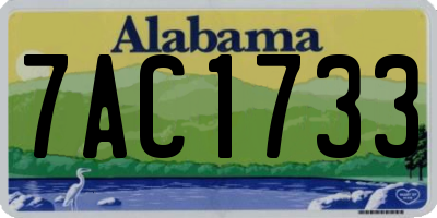 AL license plate 7AC1733