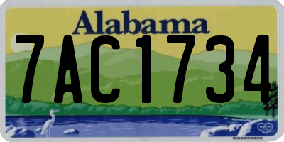 AL license plate 7AC1734