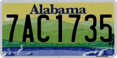 AL license plate 7AC1735