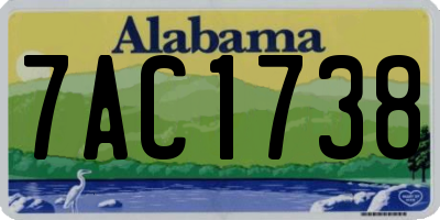 AL license plate 7AC1738