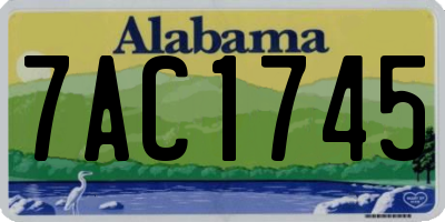 AL license plate 7AC1745