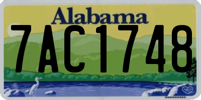 AL license plate 7AC1748
