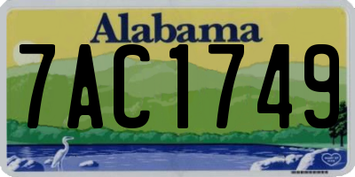 AL license plate 7AC1749