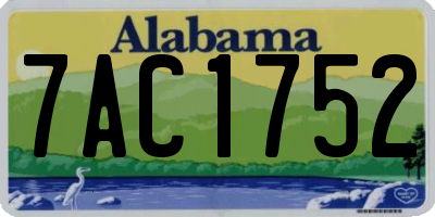 AL license plate 7AC1752