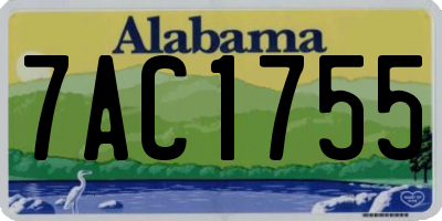 AL license plate 7AC1755