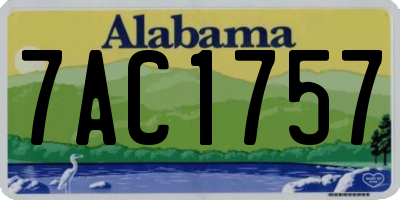 AL license plate 7AC1757