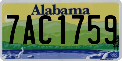 AL license plate 7AC1759