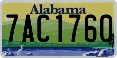 AL license plate 7AC1760
