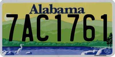 AL license plate 7AC1761