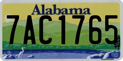 AL license plate 7AC1765