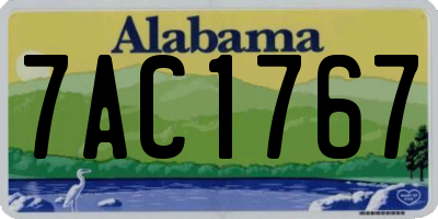 AL license plate 7AC1767