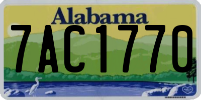 AL license plate 7AC1770
