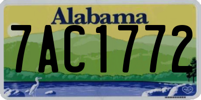 AL license plate 7AC1772