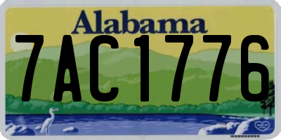 AL license plate 7AC1776